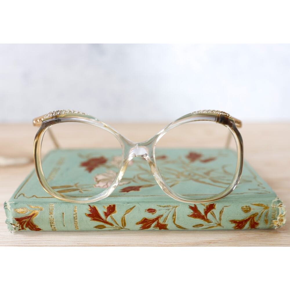 Vintage 1970s Pathway Optical Rhinestone Eyeglasses NOS Grandma Retro